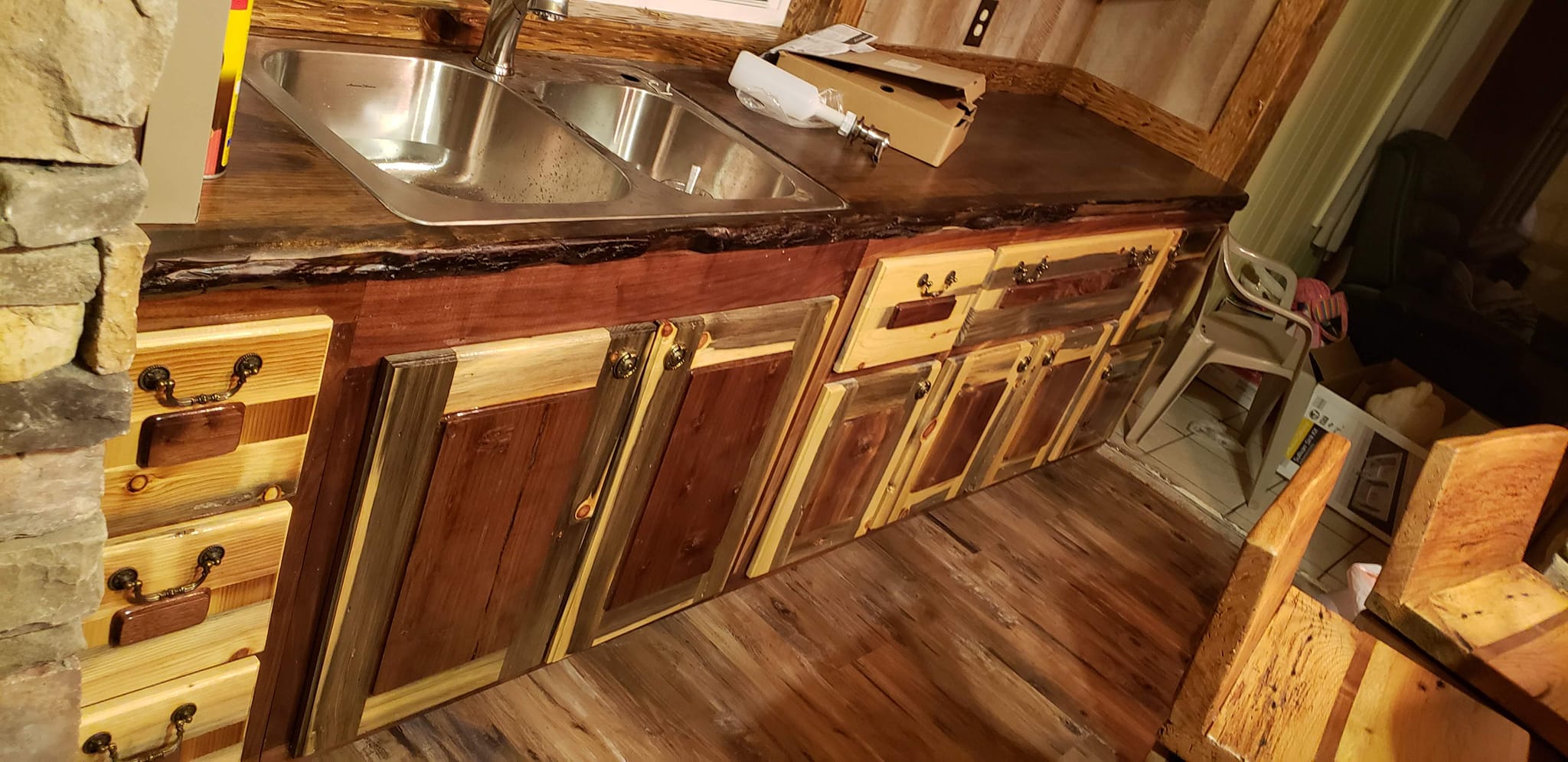 Custom built cabinet feature